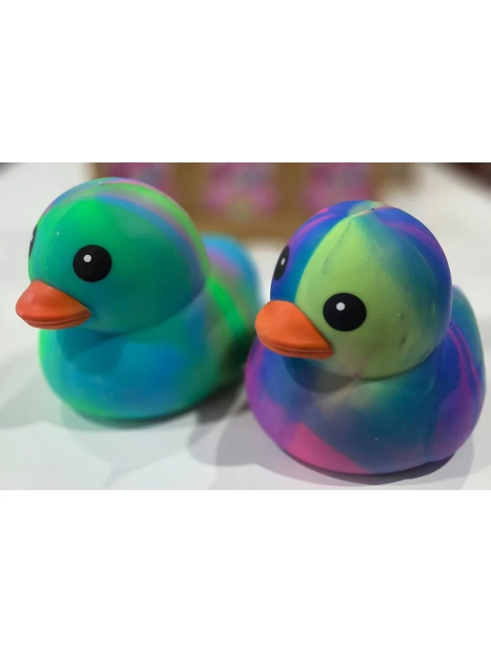Sunny Days JUMBO Squeezy Tie Dye Duck TikTok Viral Squishy Toy NEW Lot of 2